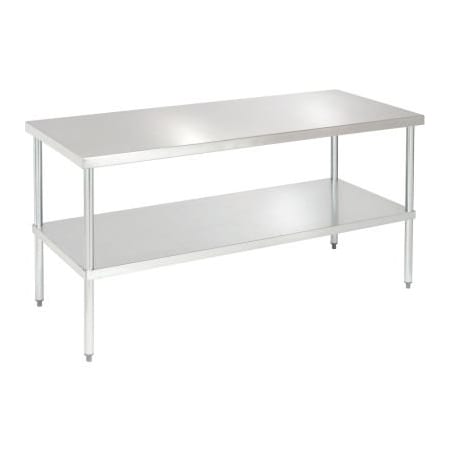 Aero Aero Manufacturing Workbench W/Undershelf, 14 Ga. 304 Series Stainless, 72"Wx30"D 2TS-3072